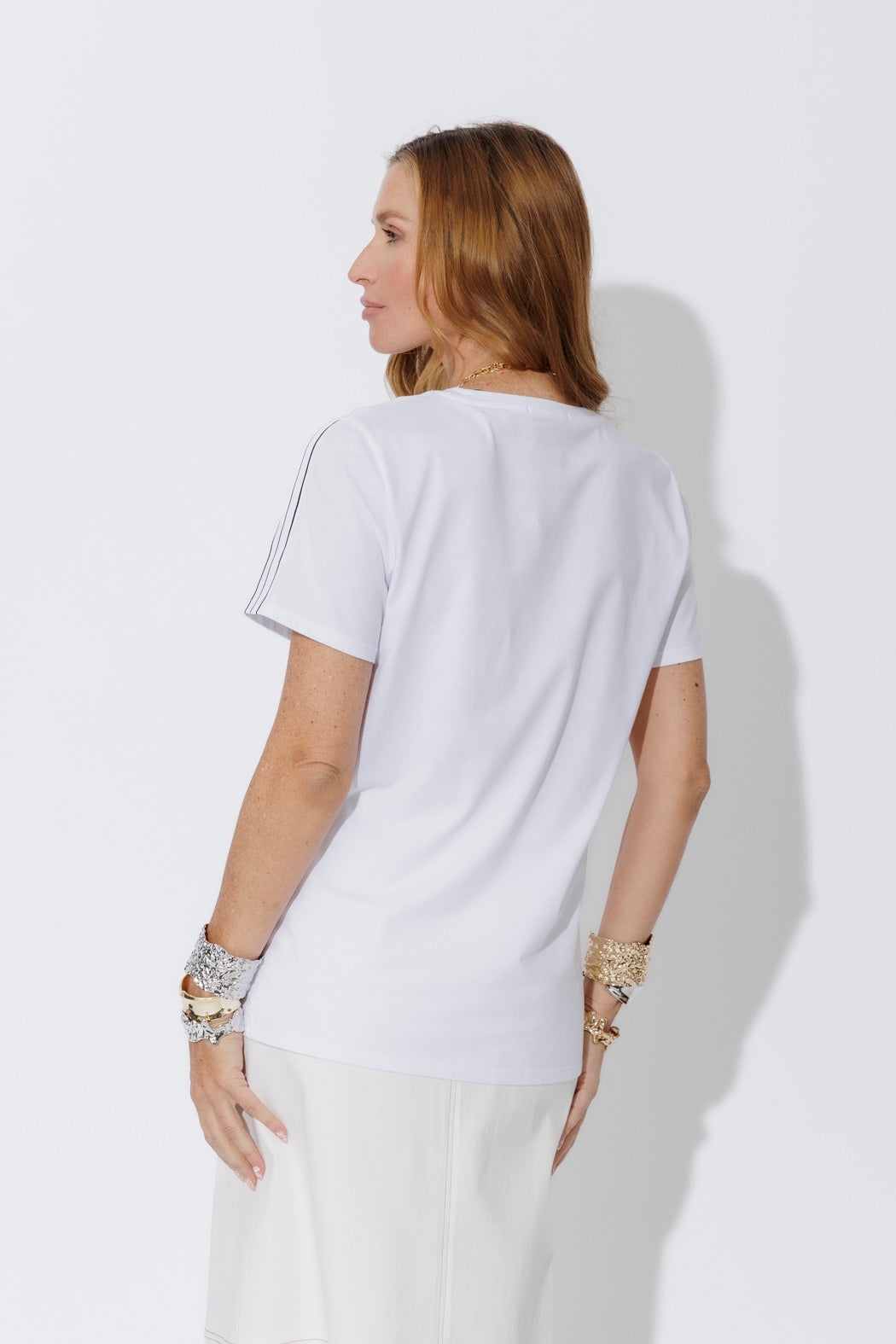 White Sport Sleeve T-Shirt