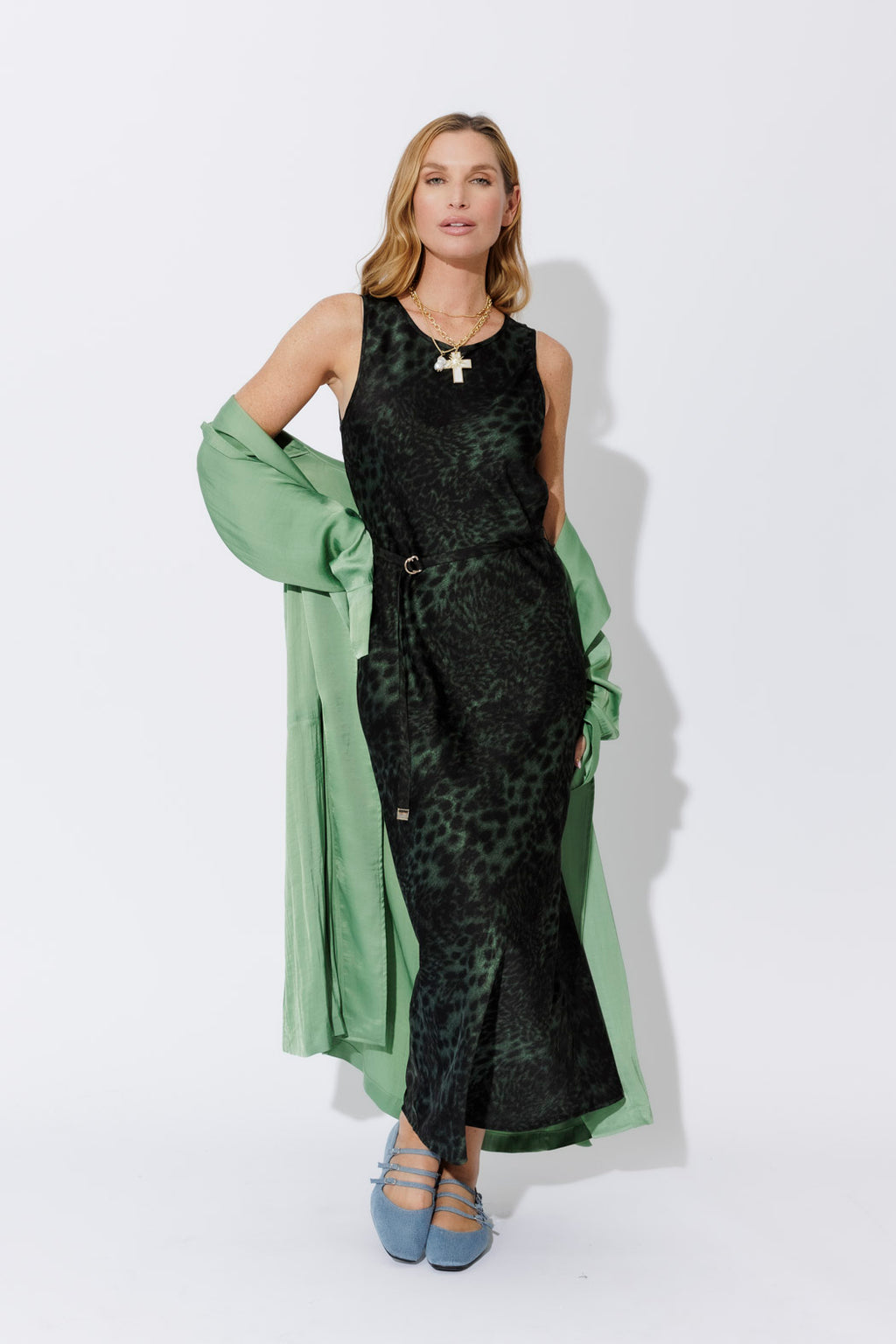 Jade Animal Bias Dress