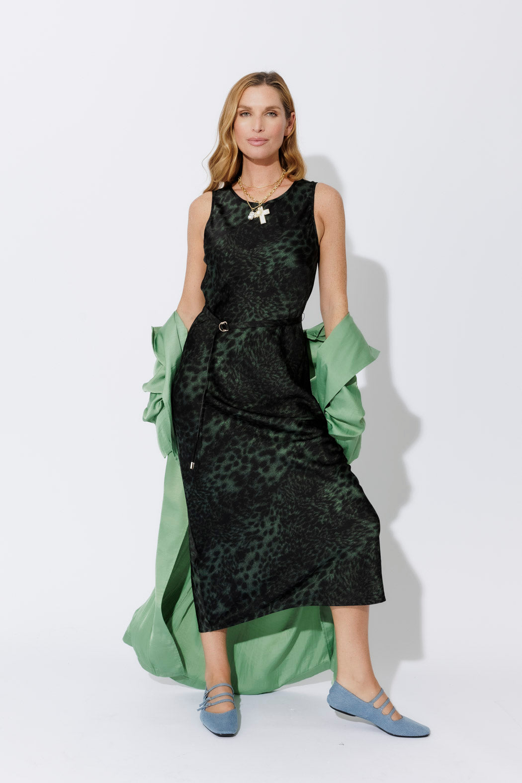 Jade Animal Bias Dress