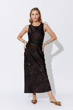 Plum Animal Bias Dress