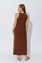 Brown Tencel Maxi Dress
