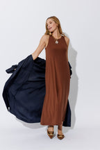 Brown Tencel Maxi Dress