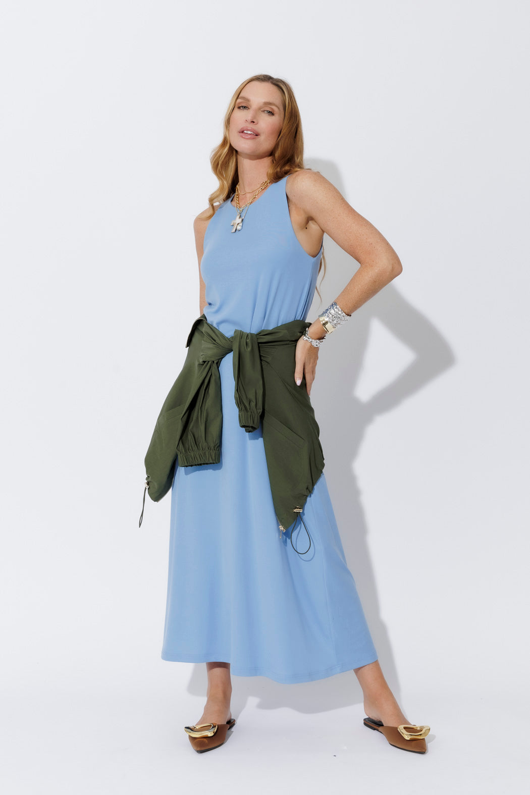 Cornflower Tencel Maxi Dress