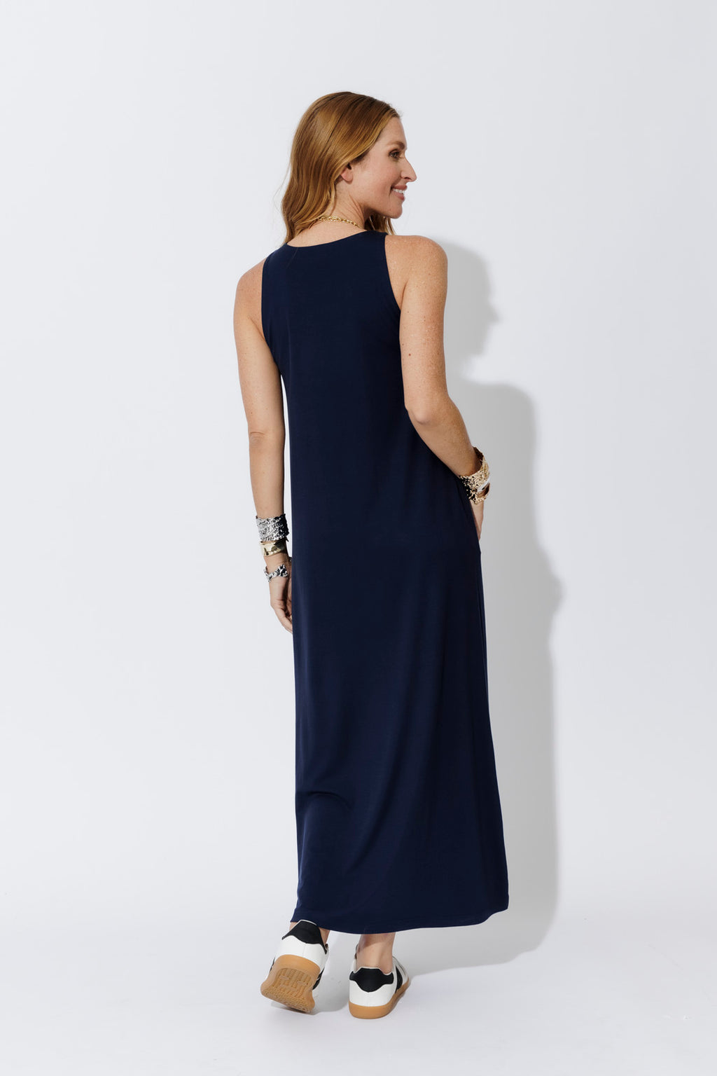 Navy Tencel Maxi Dress