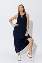 Navy Tencel Maxi Dress