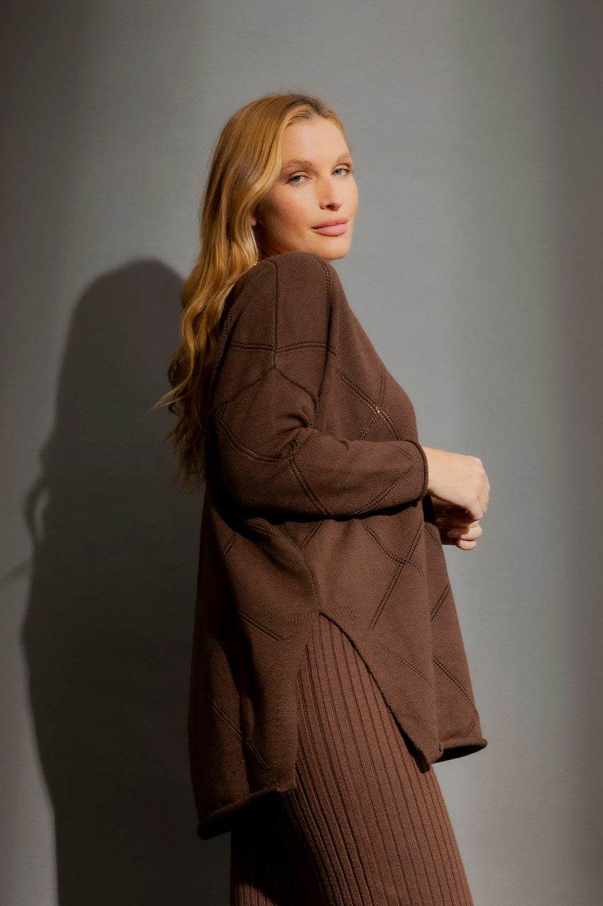 Cocoa Criss-Cross V-Neck Jumper Cocoa S