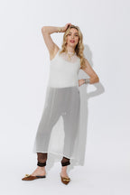 White Chiffon A-Line Dress