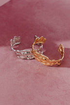 Silver Thin Textured Cuff