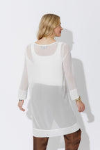 White Chiffon V-Neck Tunic