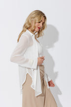 White Chiffon Charlie Shirt