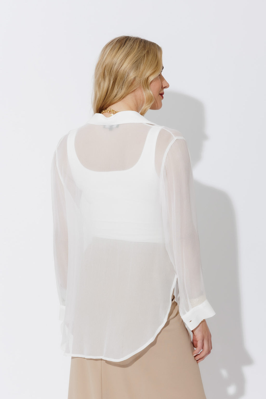 White Chiffon Charlie Shirt