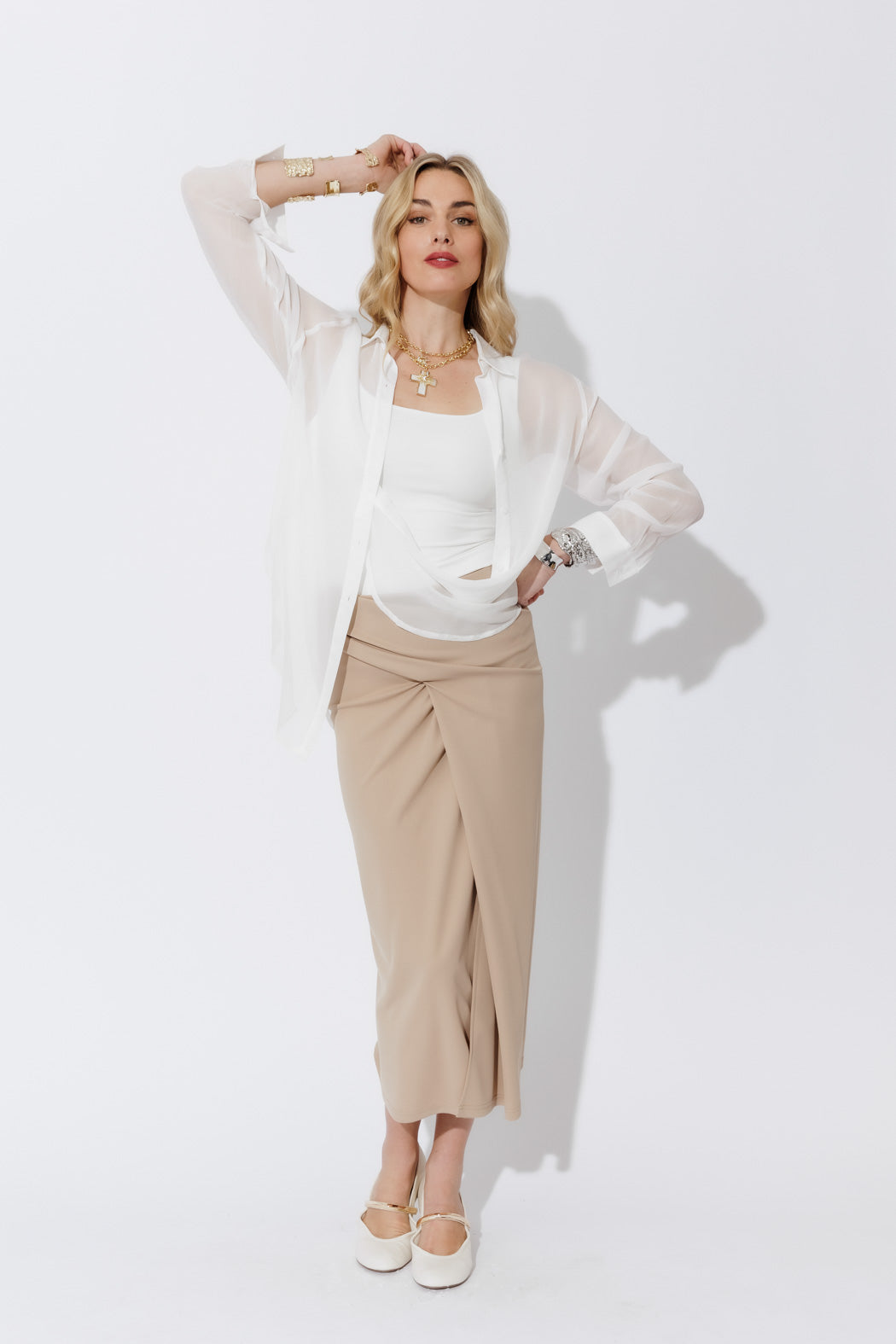 White Chiffon Charlie Shirt