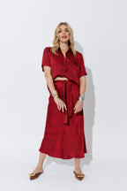 Red Silky Pocket Shirt