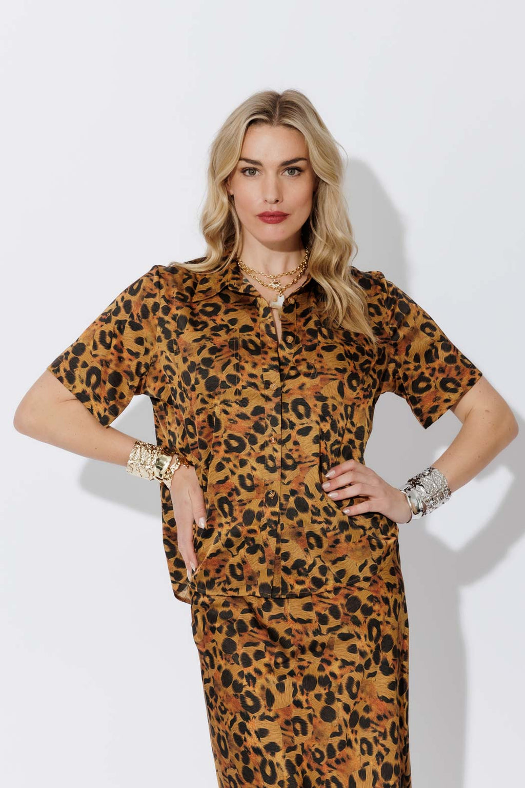 Animal Silky Pocket Shirt