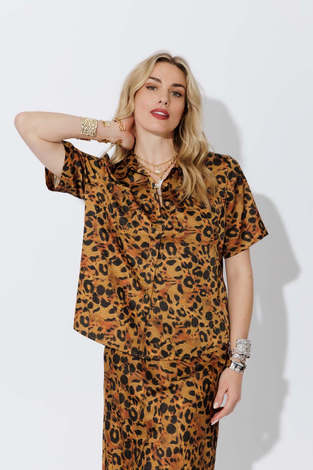 Animal Silky Pocket Shirt