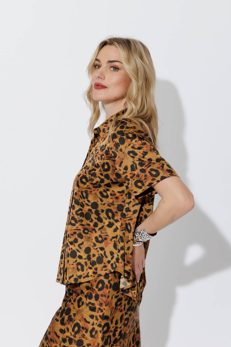 Animal Silky Pocket Shirt