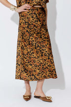 Animal Silky Bias Skirt