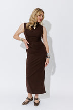 Brown Tencel Madonna Dress