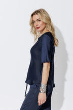 Navy Glow Bias T-Shirt