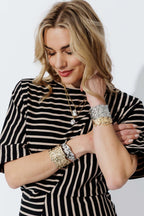 Silver Wide Textured Cuff