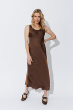 Chocolate Glow Bias Dress