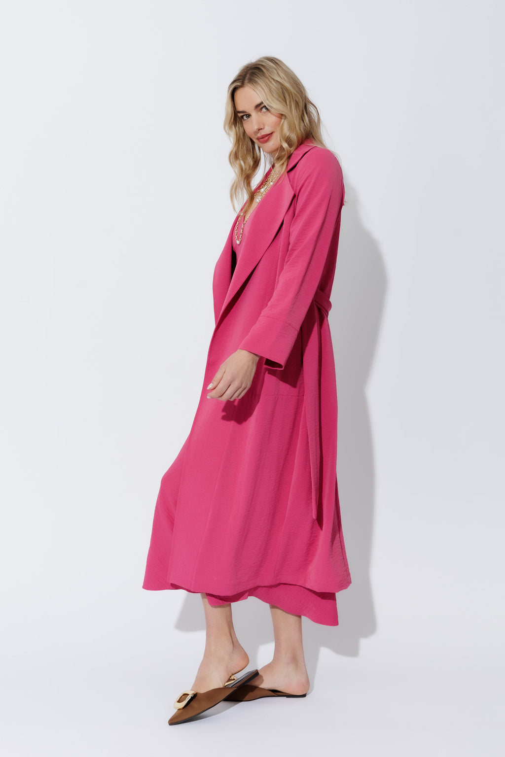 Pink Luxury Trench Coat