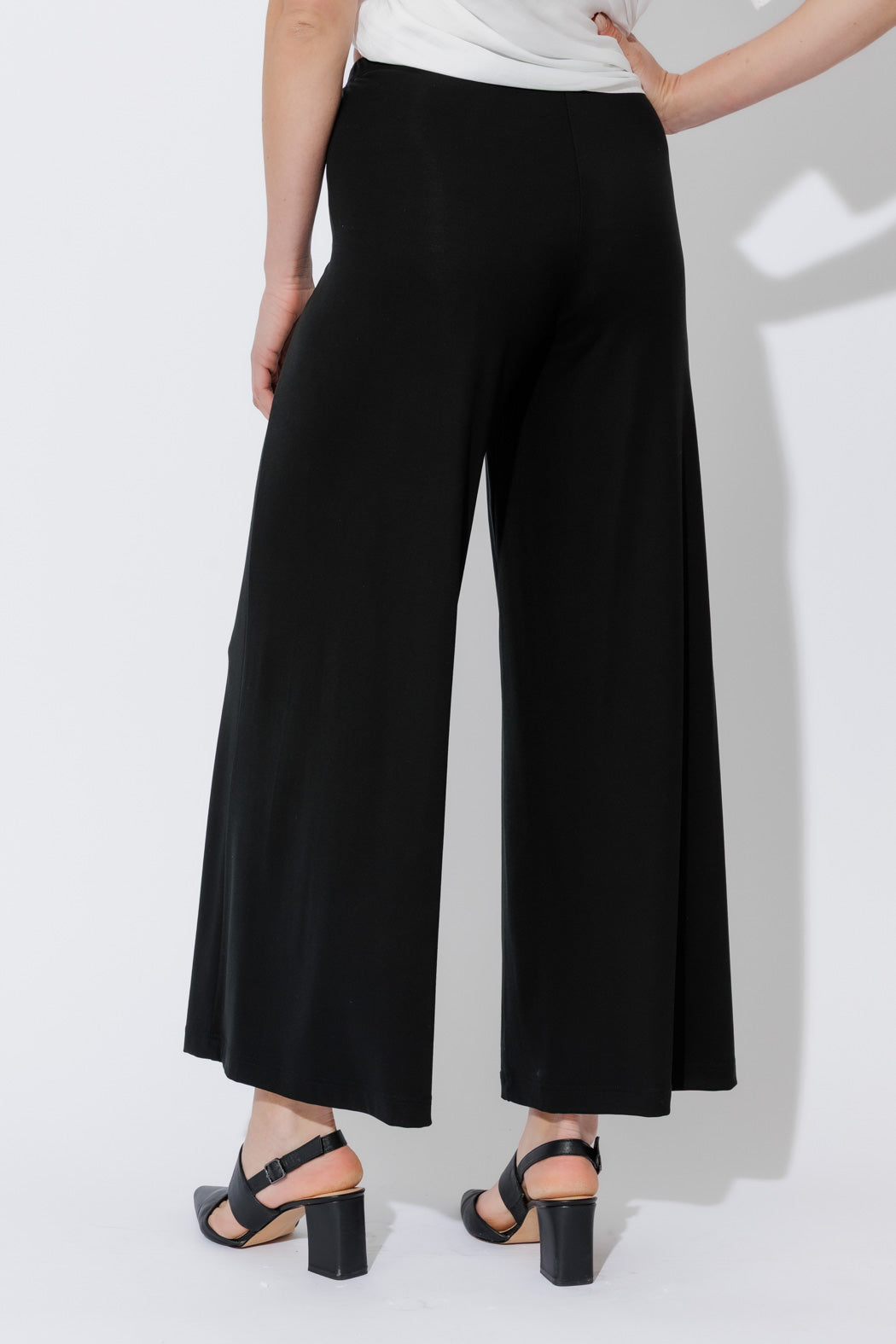 Black Tencel Wide Leg Pant