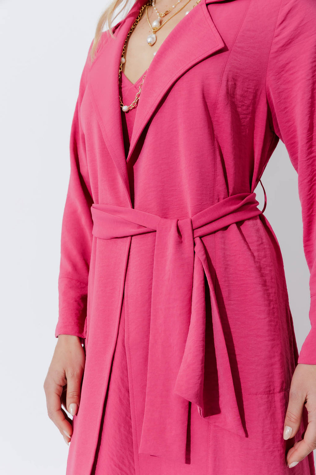 Pink Luxury Trench Coat