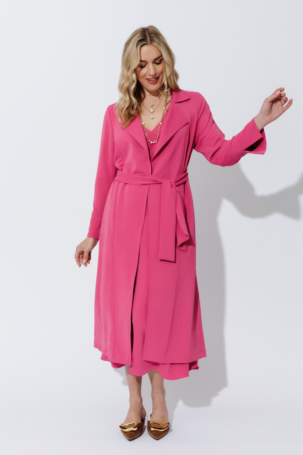 Pink Luxury Trench Coat