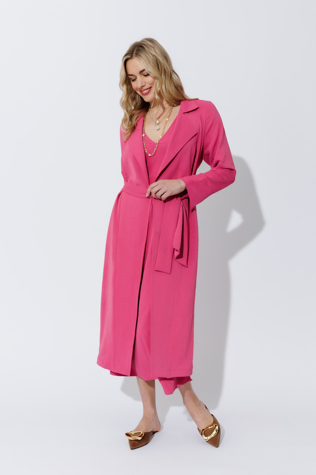 Pink Luxury Trench Coat