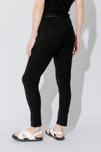 Black Tencel Pull On Cargo Pant