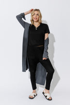Black Tencel Pull On Cargo Pant