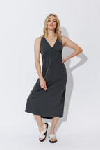 Charcoal Luxury Bias Dress