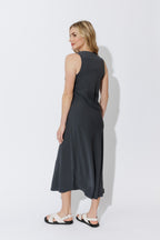 Charcoal Luxury Bias Dress