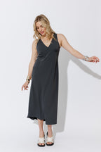 Charcoal Luxury Bias Dress