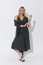 Charcoal Luxury Trench Coat