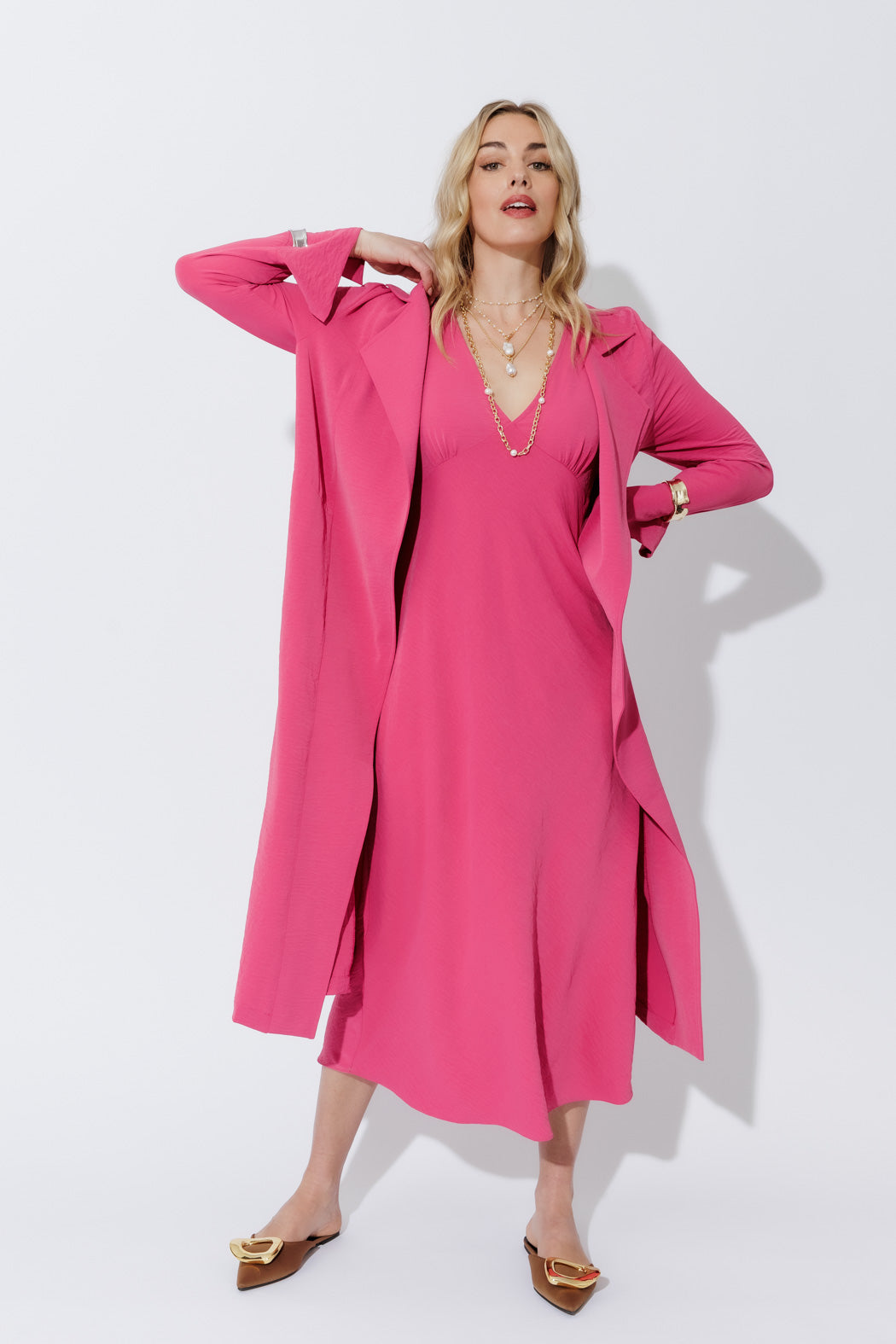 Pink Luxury Trench Coat