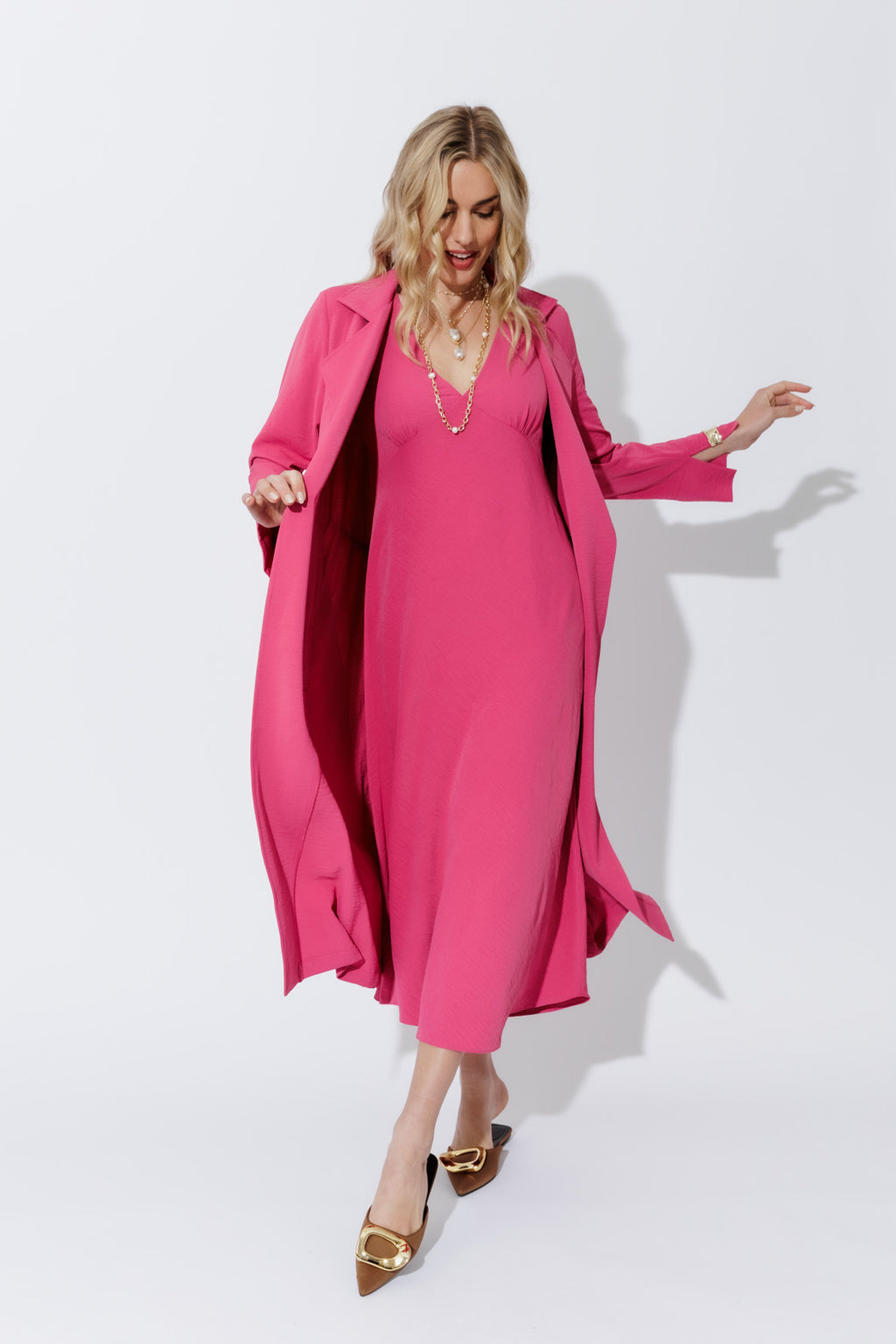 Pink Luxury Trench Coat