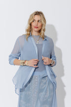 Blue Chiffon Charlie Shirt