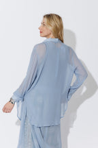 Blue Chiffon Charlie Shirt