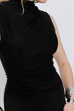 Black Tencel Madonna Dress