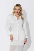 White Silky Hourglass Shirt