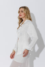 White Silky Hourglass Shirt