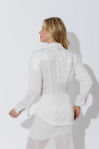 White Silky Hourglass Shirt