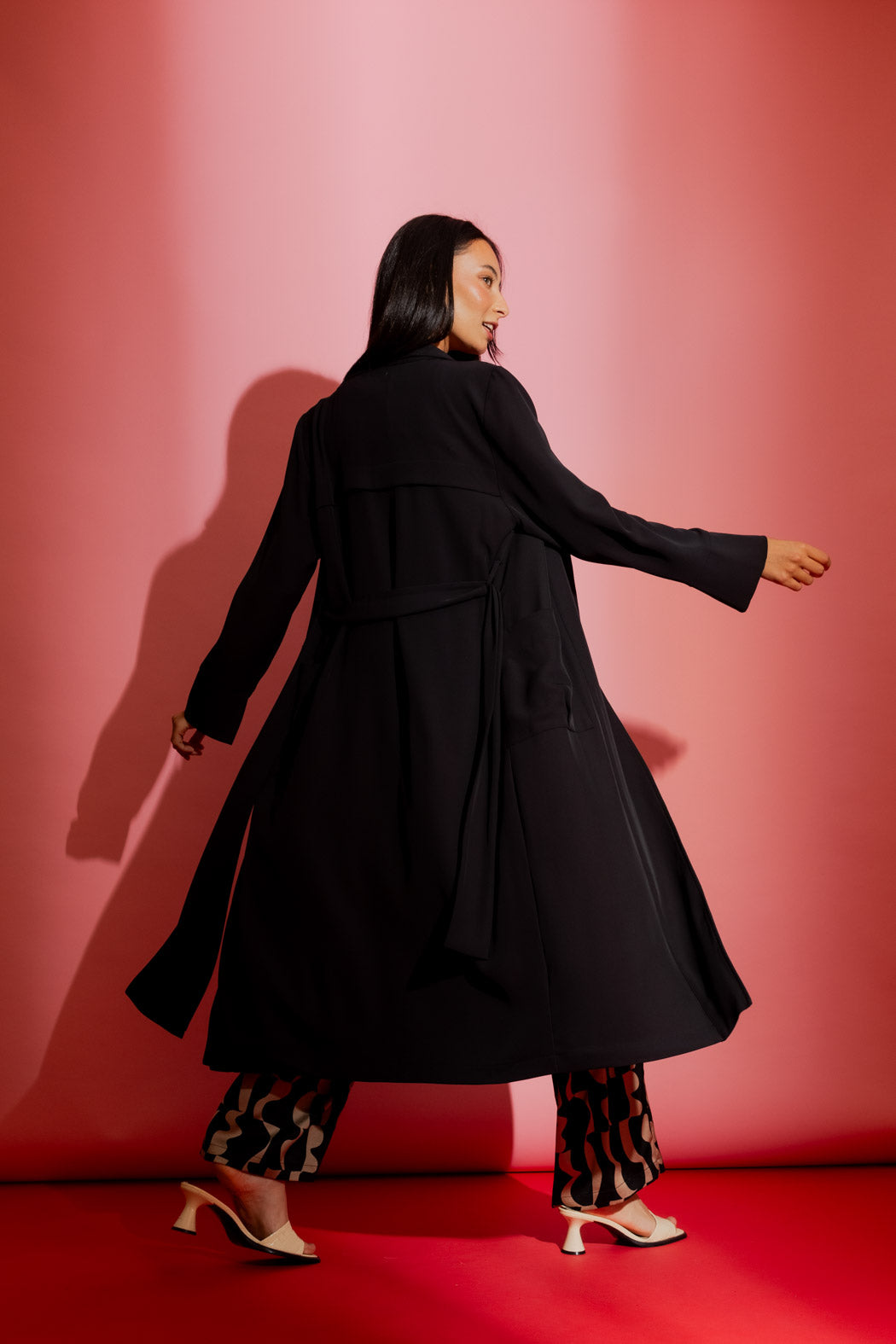 Black Euro Trench Coat