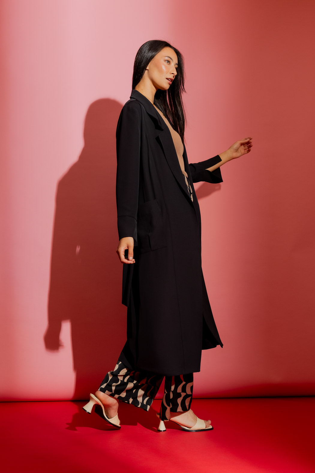 Black Euro Trench Coat