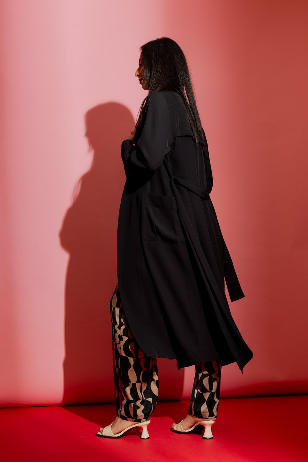 Black Euro Trench Coat