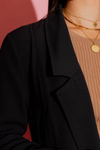 Black Euro Trench Coat