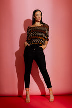 Black Slim Leg Cargo Pant