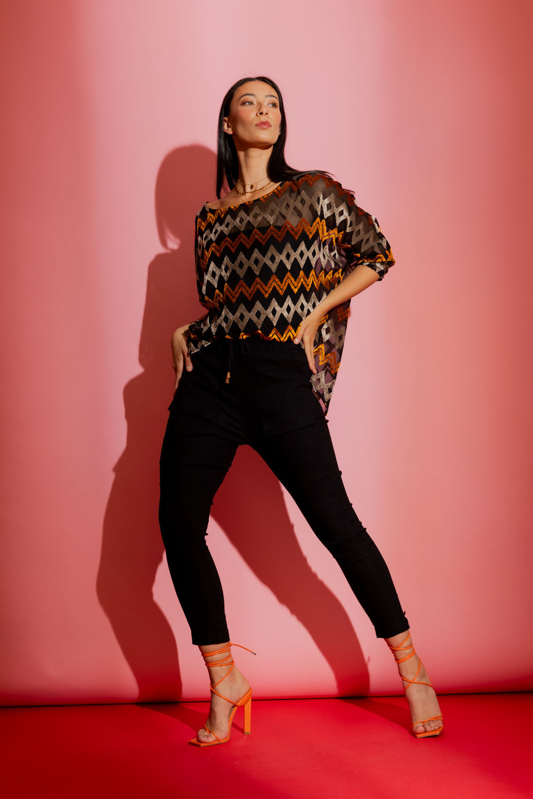 Black Slim Leg Cargo Pant